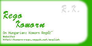 rego komorn business card